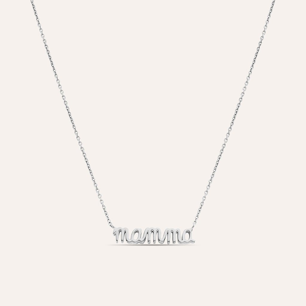 Collana Mamma Silver Collection Argento Rodiato