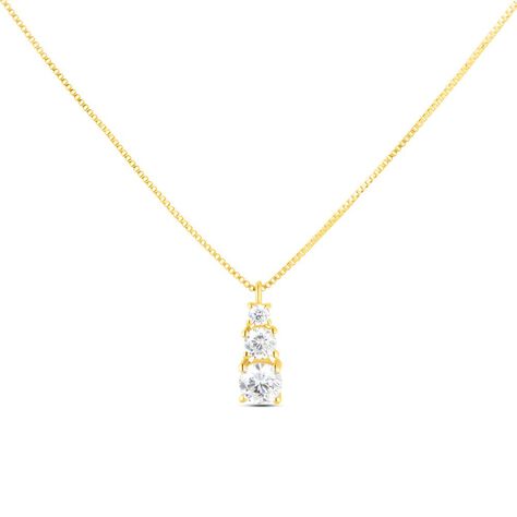 Collana Trilogy Claire Oro Giallo Cubic Zirconia - Collane Donna | Stroili