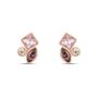 Orecchini Lobo Violet Ottone Rosa Cristallo
