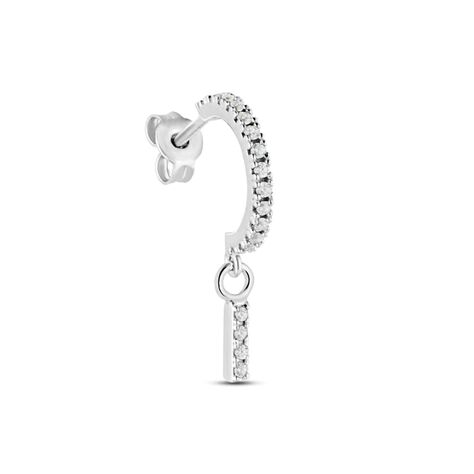 Mono Orecchino A Cerchio Silver Moments Argento Rodiato Cubic Zirconia - Mono Orecchino Donna | Stroili