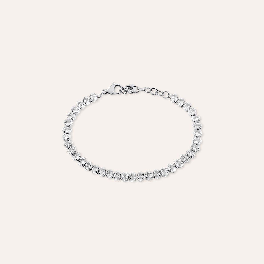 Bracciale Tennis Aura Acciaio Cubic Zirconia