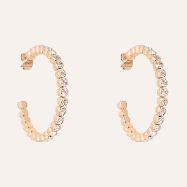 Orecchini A Cerchio Romantic Shine Metallo Rosa Cristallo