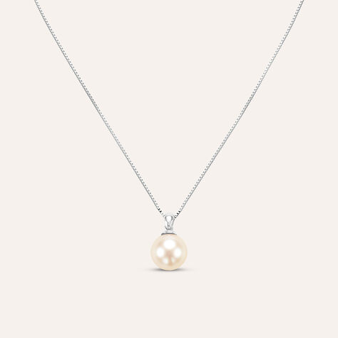 Collana Gabrielle Oro Bianco Perla Akoya - Collane Donna | Stroili