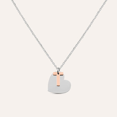 Collana Sunrise Acciaio Bicolore Bianco / Rosa