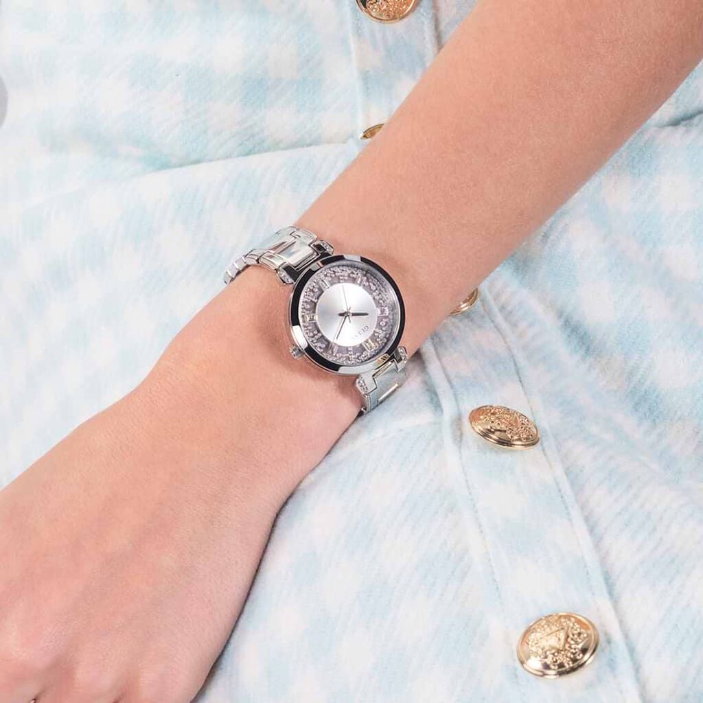 Orologio Al Quarzo Guess Crystal Clear Gw0470l1