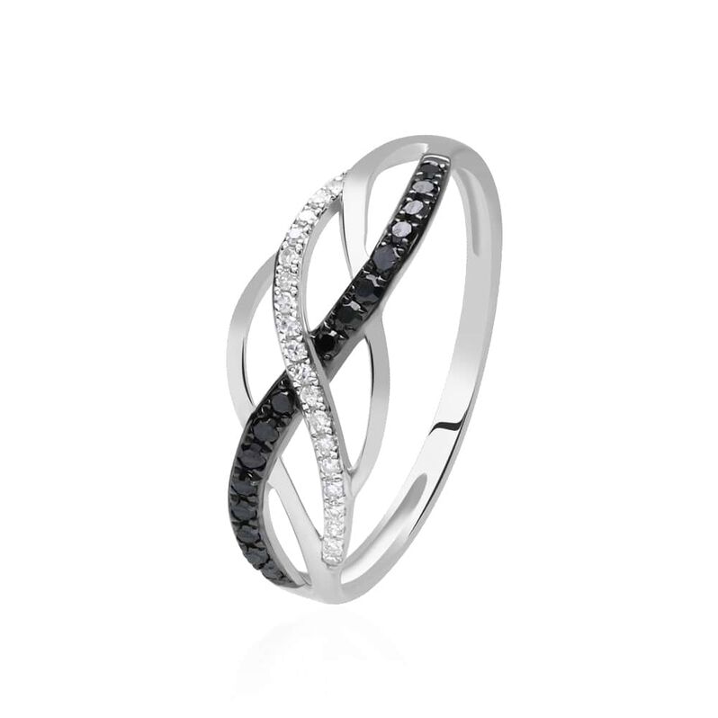 Anello Fascia Sophia Oro Bianco Diamante - Anelli con Pietre Donna | Stroili