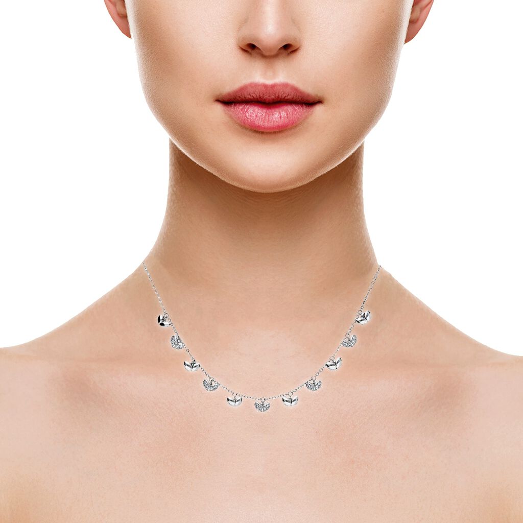 Collana Lady Chic Acciaio Foglie e Cristalli - Collane Donna | Stroili