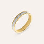 Fede Classica Diamantata 3.5 mm Oro Bicolore