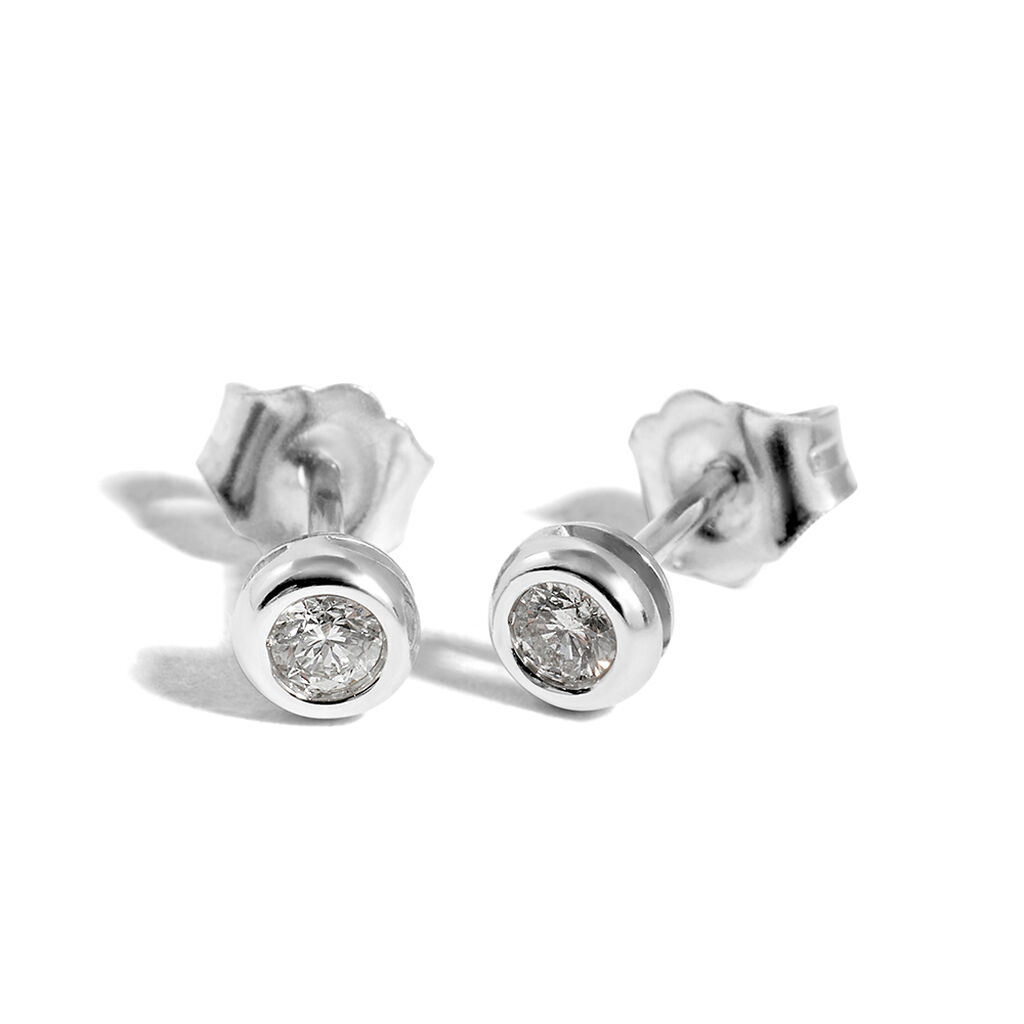 Orecchini Lobo Punto Luce Firmamenti Oro Bianco Diamante - Orecchini a Lobo Donna | Stroili
