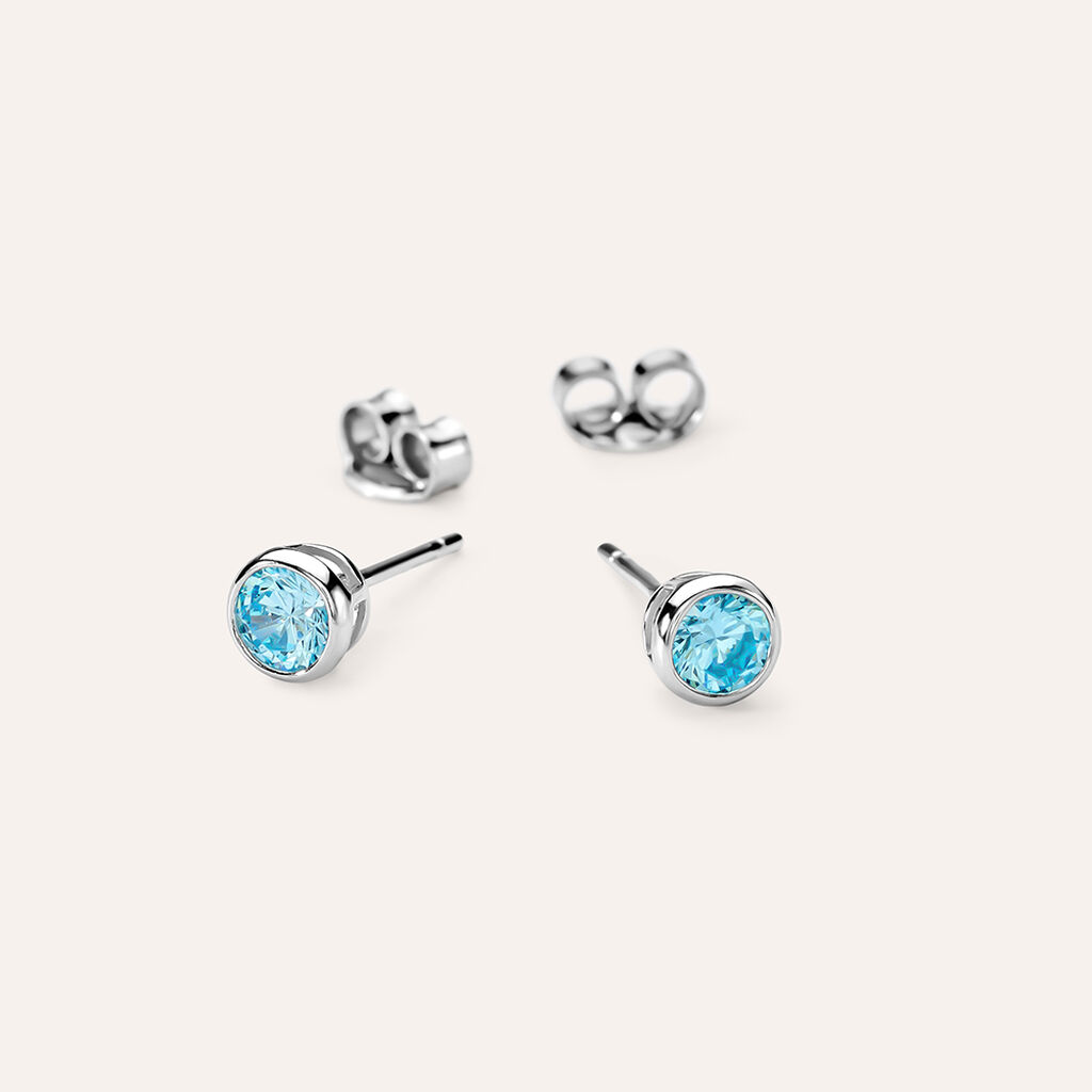 Orecchini Lobo Punto Luce Silver Rainbow Argento Rodiato Cubic Zirconia