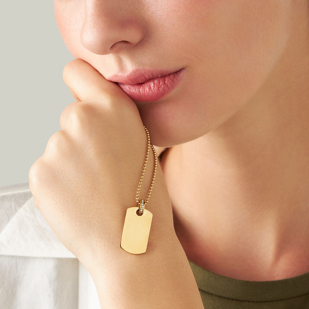 Collana Lady Code Acciaio Dorato Cristallo - Collane Donna | Stroili