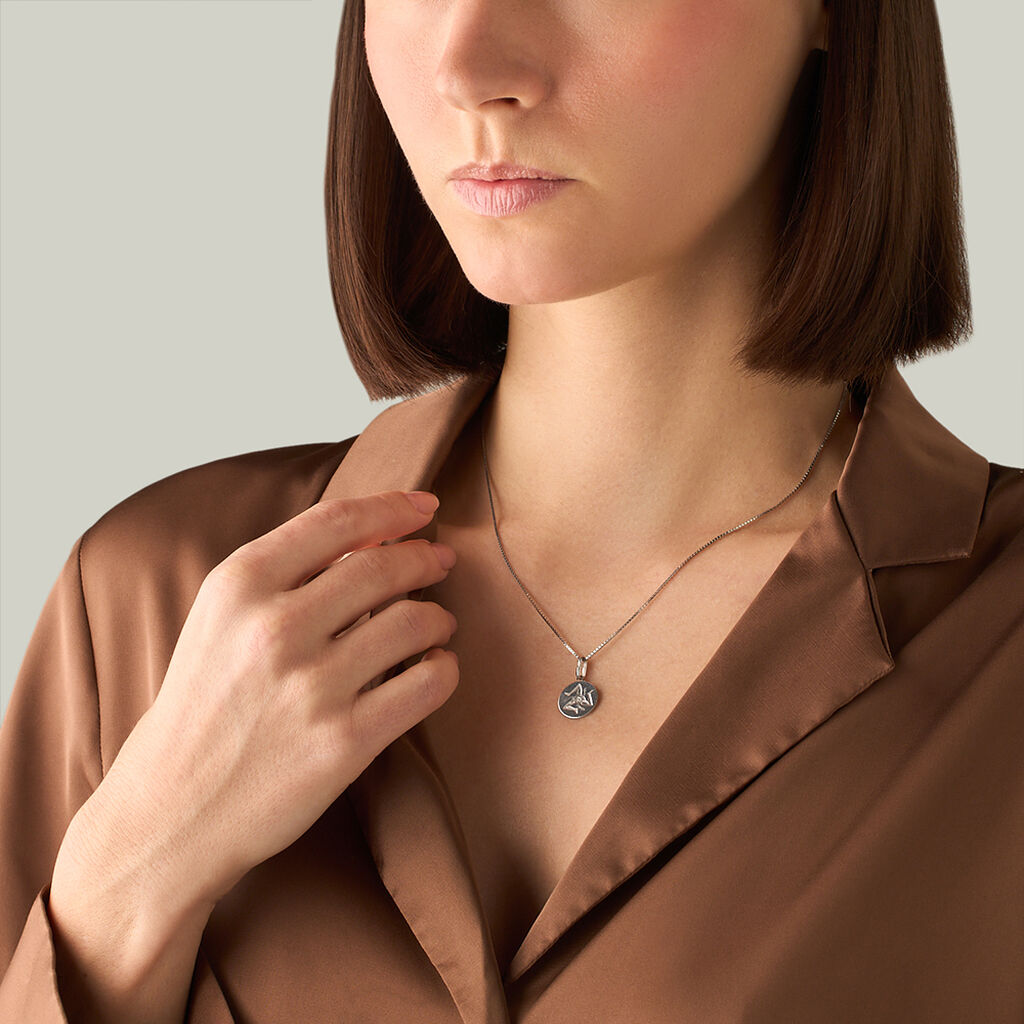 Pendente Saluti&Baci Trinacria Love Beats Argento Rodiato - Ciondoli Donna | Stroili