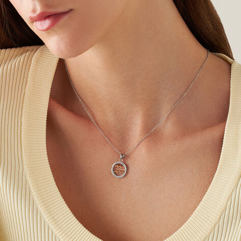 Collana Lady Chic Acciaio Bicolore Bianco / Rosa Cubic Zirconia - Collane Donna | Stroili