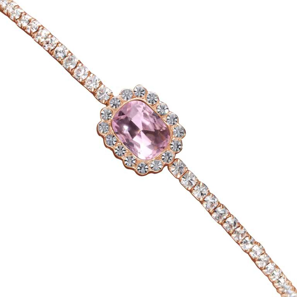 Bangle Romantic Shine Metallo Rosa Cristallo - Bracciali Rigidi Donna | Stroili