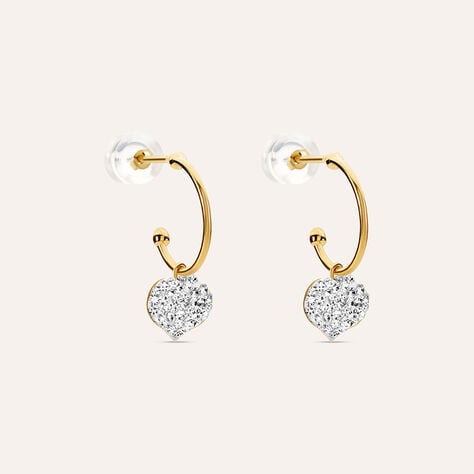 Orecchini A Cerchio Mon Petit Oro Giallo Cristallo - Orecchini a Cerchio Bambino | Stroili