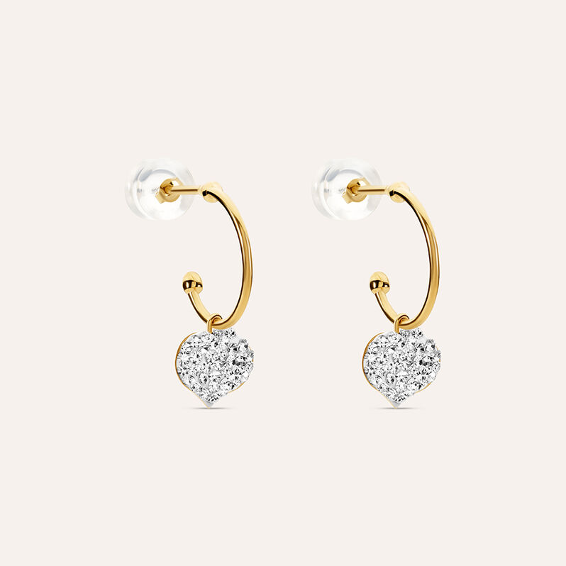 Orecchini A Cerchio Mon Petit Oro Giallo Cristallo - Orecchini a Cerchio Bambino | Stroili