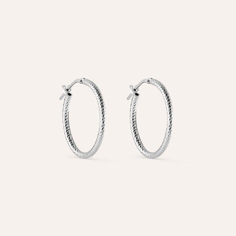 Orecchini A Cerchio Silver Collection Argento Rodiato - Orecchini a Cerchio Donna | Stroili