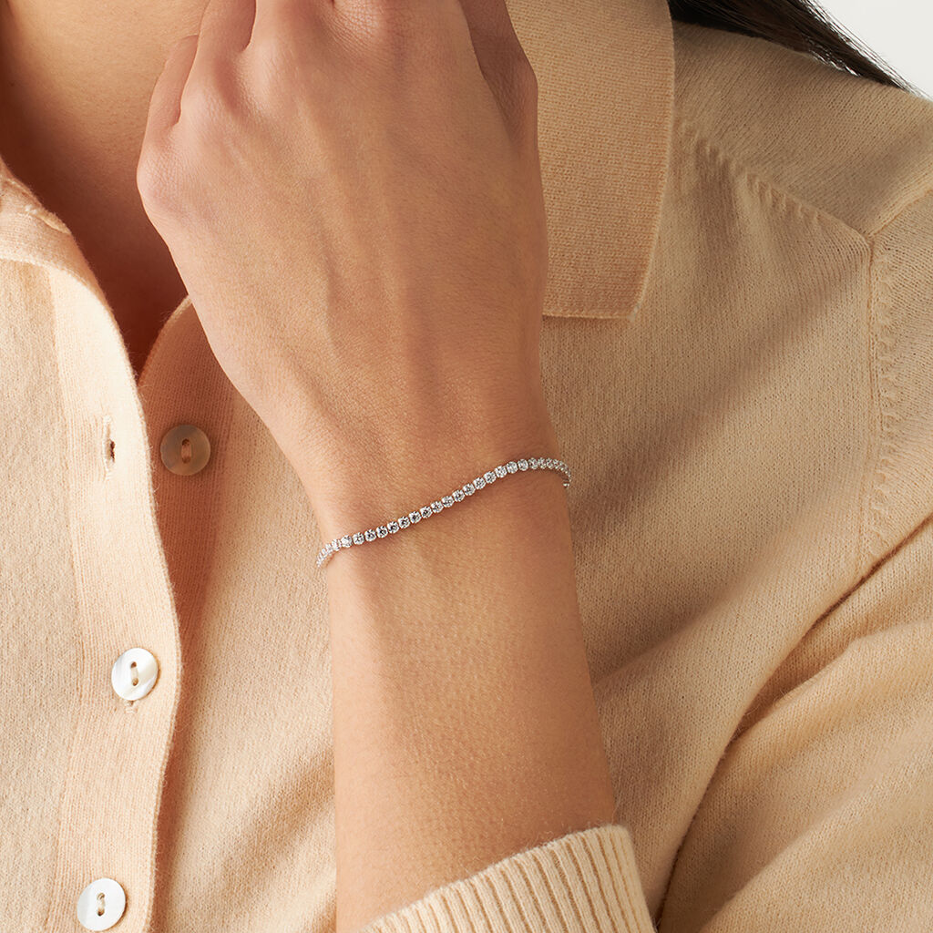 Bracciale Tennis Silver Elegance Argento Rodiato Cubic Zirconia