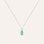 Collana Punto Luce Elizabeth Crown Oro Bianco Smeraldo Diamante