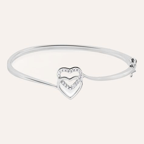 Bracciale in argento sterling 925 elegante gioielli di moda in cristallo