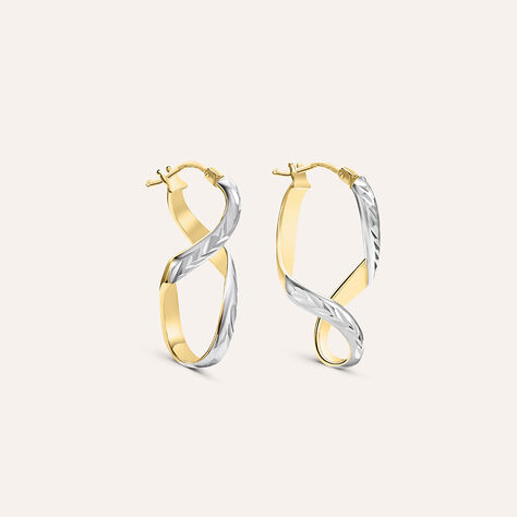 Orecchini A Cerchio Golden Lover Oro Bicolore - Orecchini a Cerchio Donna | Stroili