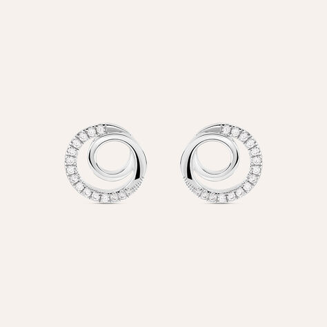 Orecchini Lobo Silver Shine Argento Rodiato Cubic Zirconia - Orecchini a Lobo Donna | Stroili