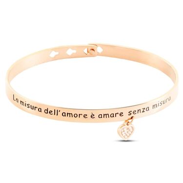 Bangle Sunrise Acciaio Rosa Cristallo