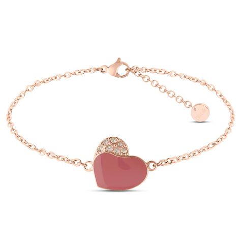 Bracciale Lady Sweet Acciaio Rosa Cristallo - Bracciali con Incisione Donna | Stroili