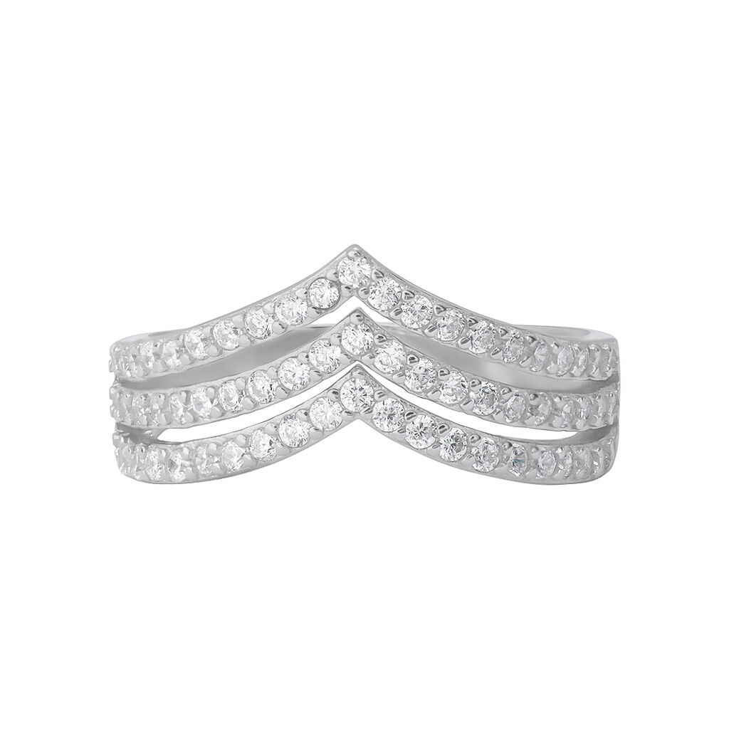Anello Fascia Silver Shine Argento Rodiato Cubic Zirconia - Anelli con Pietre Donna | Stroili