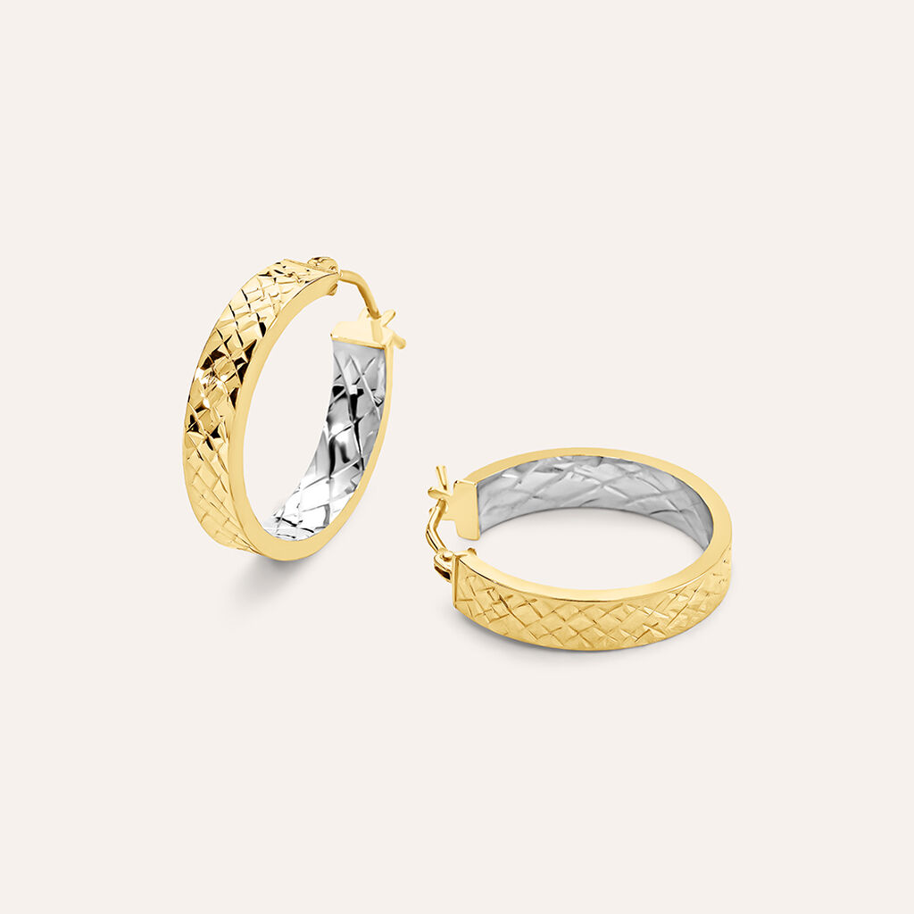 Orecchini A Cerchio Toujours Oro Bicolore