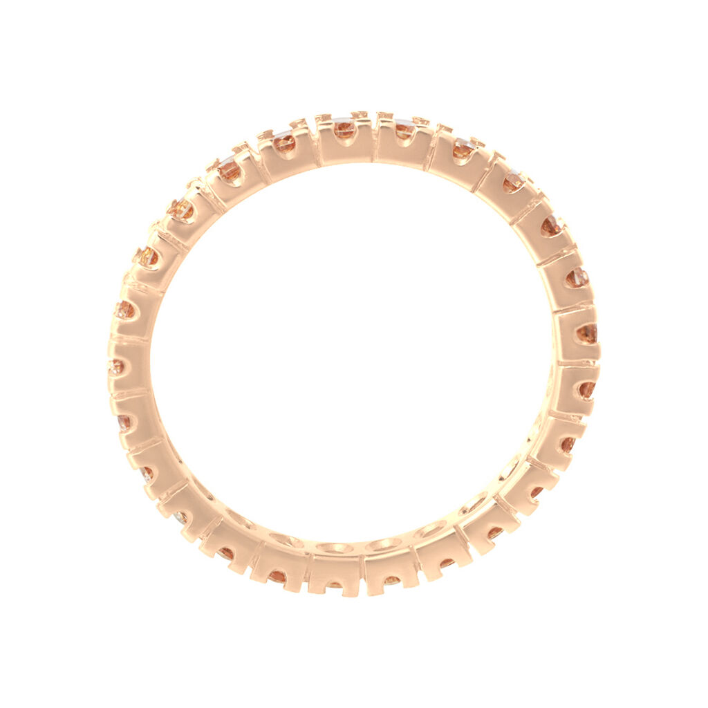 Anello Eternity Silver Rainbow Argento Rosa Cubic Zirconia