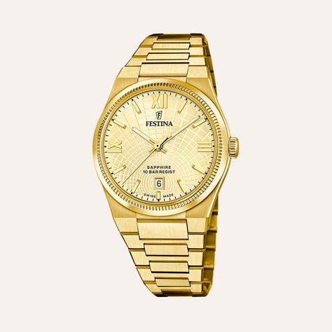 Orologio Al Quarzo Festina Swiss Made Riv&eacute; F20057/2 - Orologi con Datario Uomo | Stroili