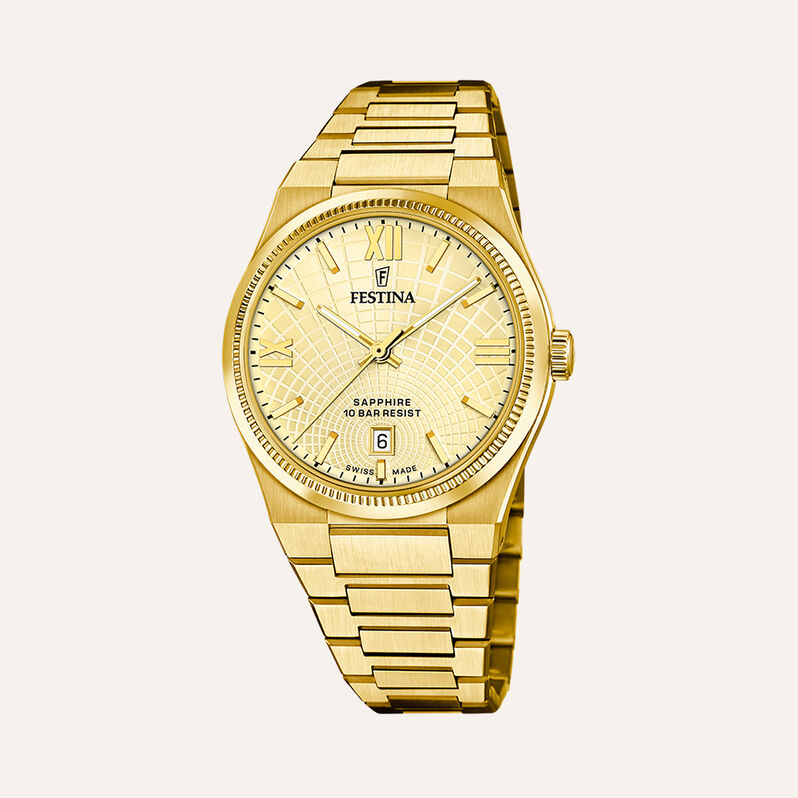 Orologio Al Quarzo Festina Swiss Made Riv&eacute; F20057/2 - Orologi con Datario Uomo | Stroili