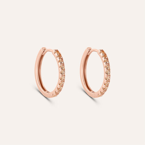 Orecchini A Cerchio Silver Rainbow Argento Rosa Cubic Zirconia - Orecchini a Cerchio Donna | Stroili