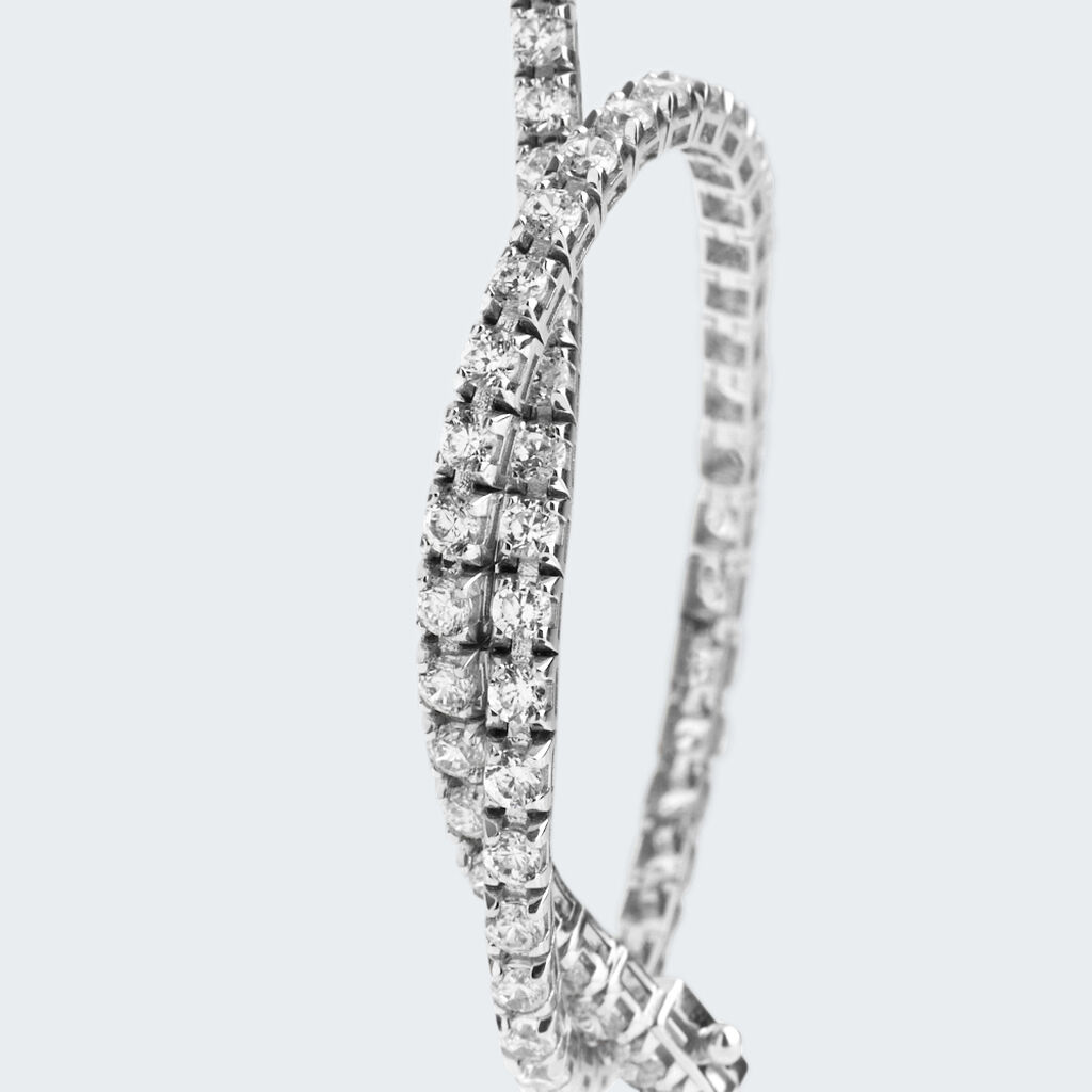 Bracciale Tennis Claire Oro Bianco Cubic Zirconia - Bracciali Tennis Donna | Stroili