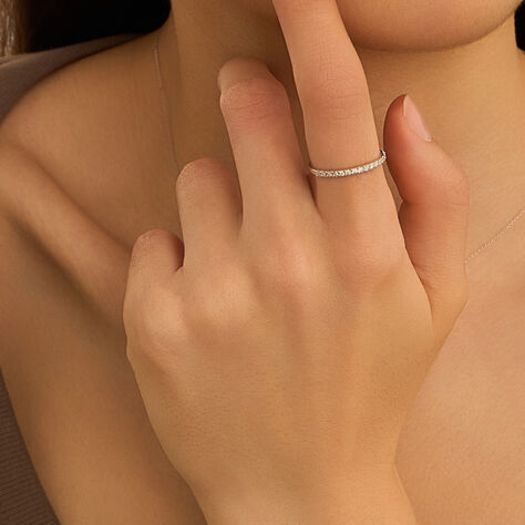 Anello Semi-eternity Sophia Oro Bianco Diamante - Anelli con Pietre  | Stroili