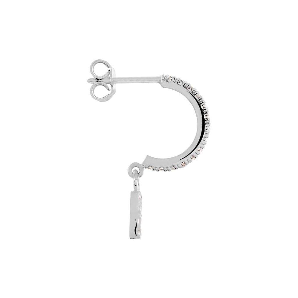Mono Orecchino A Cerchio Silver Moments Argento Rodiato Cubic Zirconia - Mono Orecchino Donna | Stroili