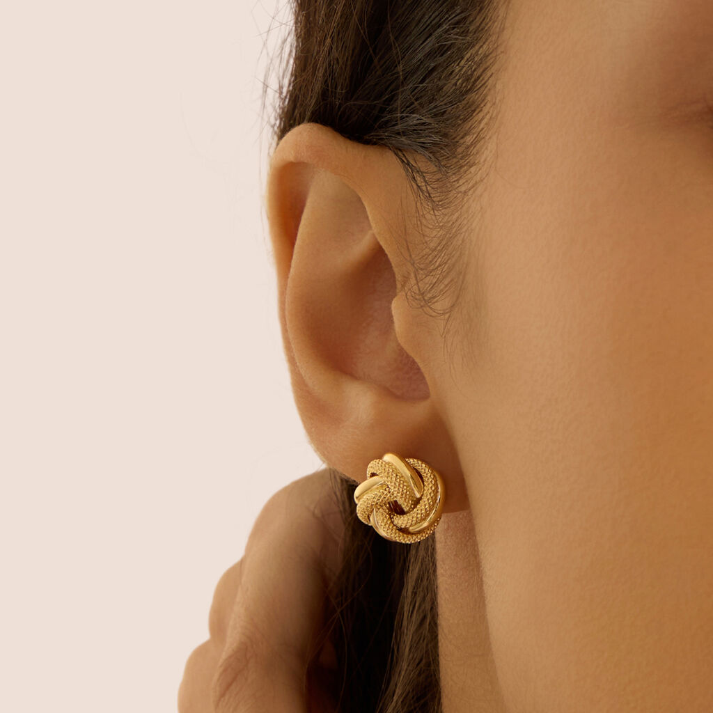 Orecchini Lobo Gold Essence Oro Giallo - Orecchini a Lobo Donna | Stroili
