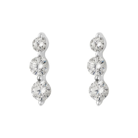 Orecchini Lobo Trilogy Silver Elegance Argento Rodiato Cubic Zirconia - Orecchini a Lobo Donna | Stroili