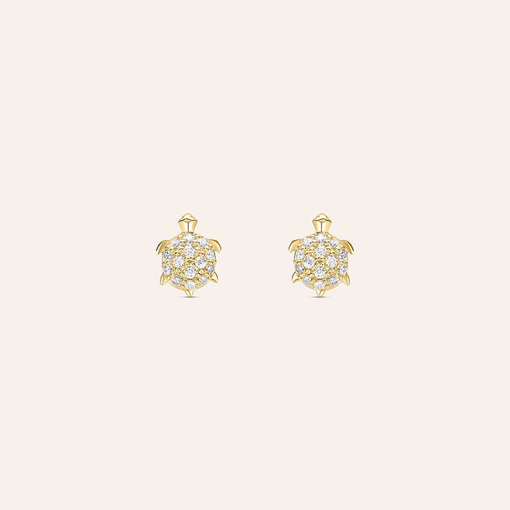 Orecchini Lobo Bon Ton Oro Giallo Cubic Zirconia - Orecchini a Lobo Donna | Stroili
