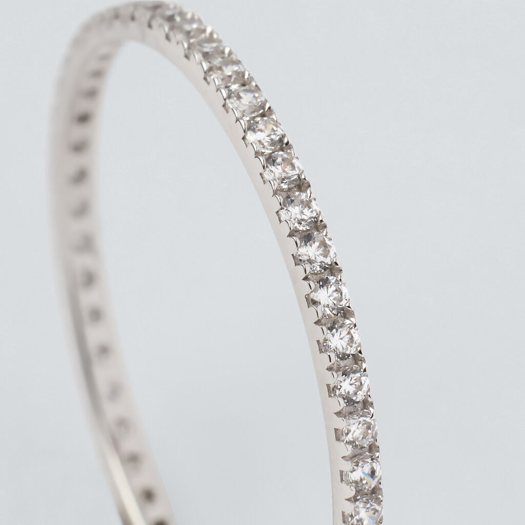 Anello Eternity L'homme Or Oro Bianco Cubic Zirconia