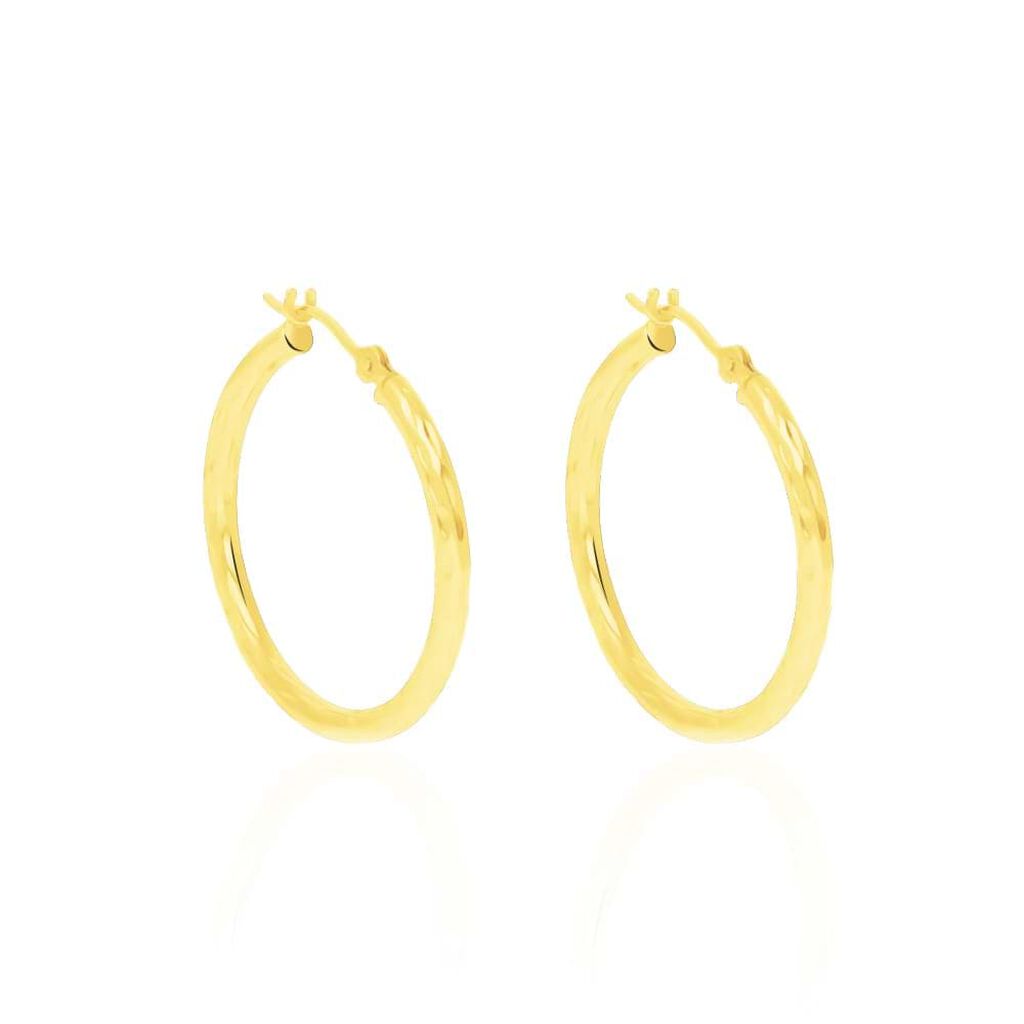 Orecchini a cerchio in oro giallo