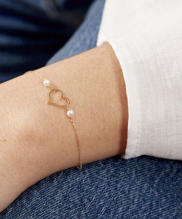 Bracciale Gabrielle Oro Giallo Perla D'Acqua Dolce