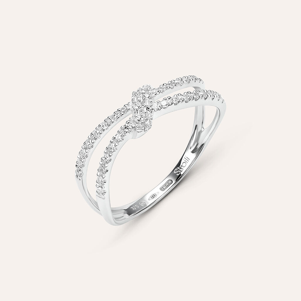 Anello Fantasia Sophia Oro Bianco Diamante