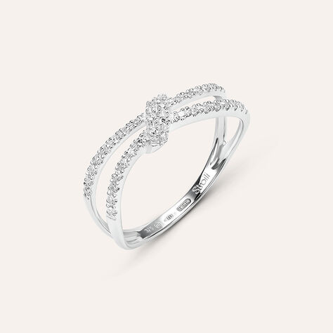 Anello Fantasia Sophia Oro Bianco Diamante - Anelli con Pietre Donna | Stroili