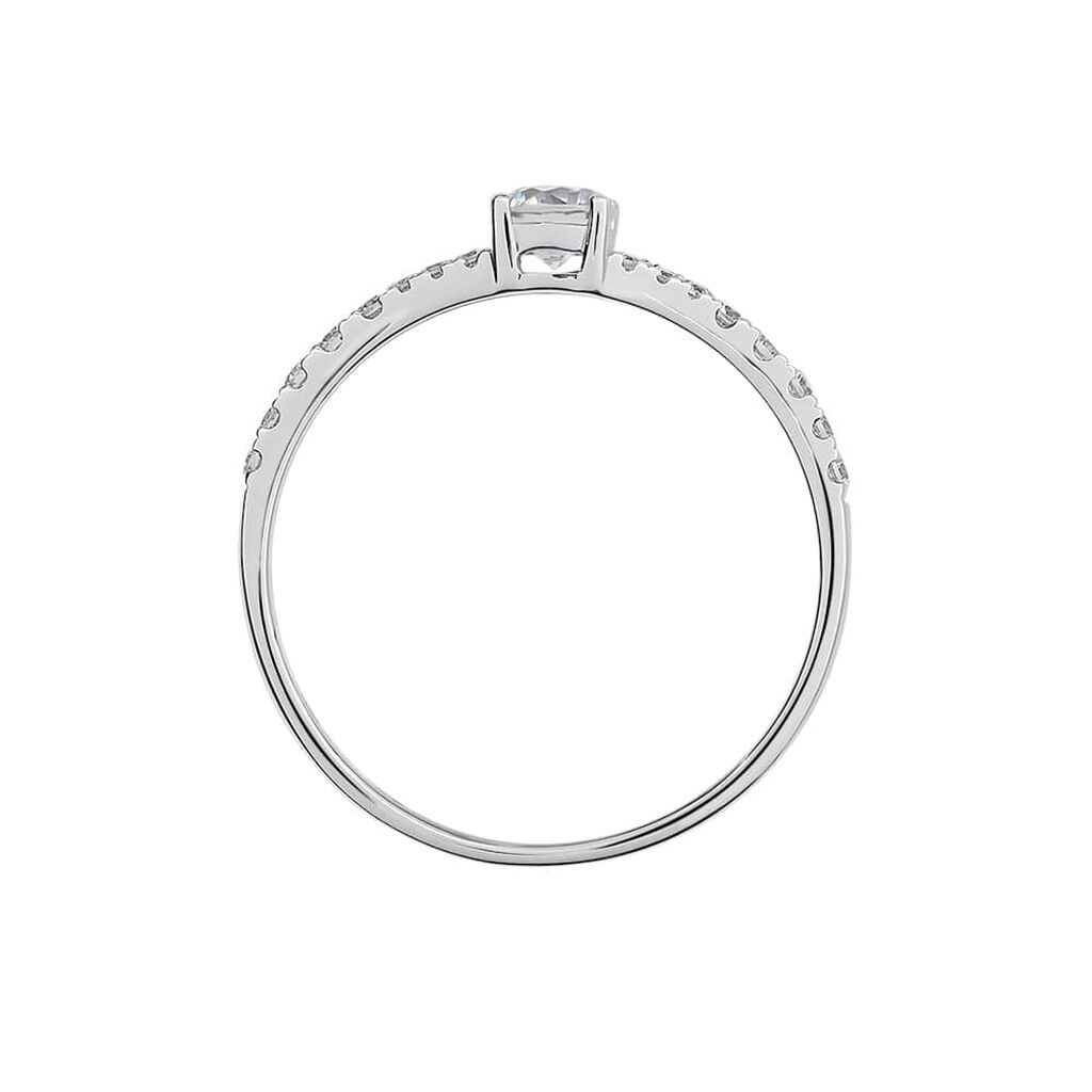 Anello Solitario Claire Oro Bianco Cubic Zirconia - Anelli con Pietre Donna | Stroili