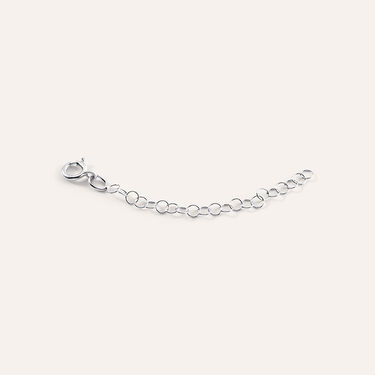 Allungo rolo oro bianco con anello a molla per bracciali e collane 5cm