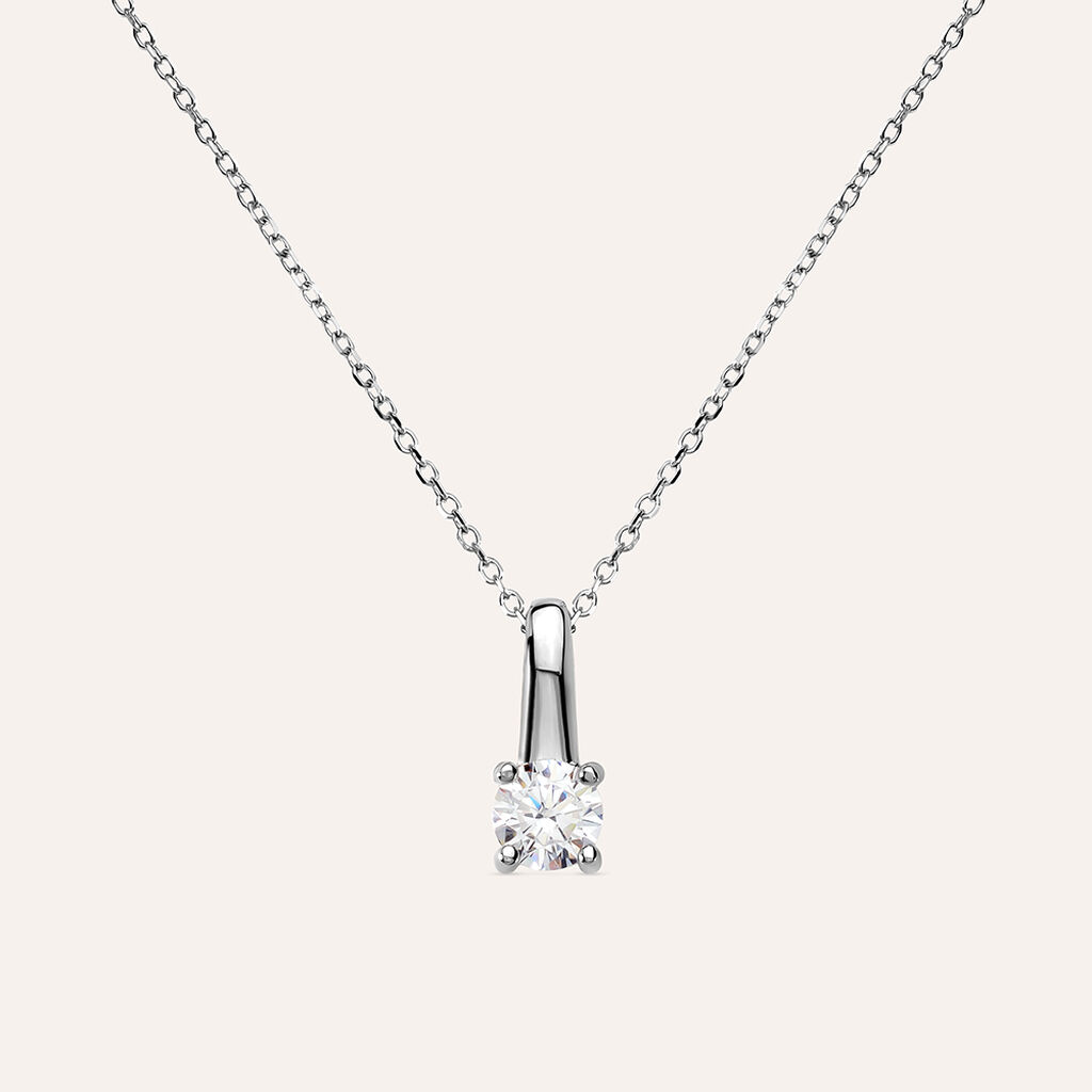 Collana Punto Luce Silver Elegance Argento Rodiato Cubic Zirconia