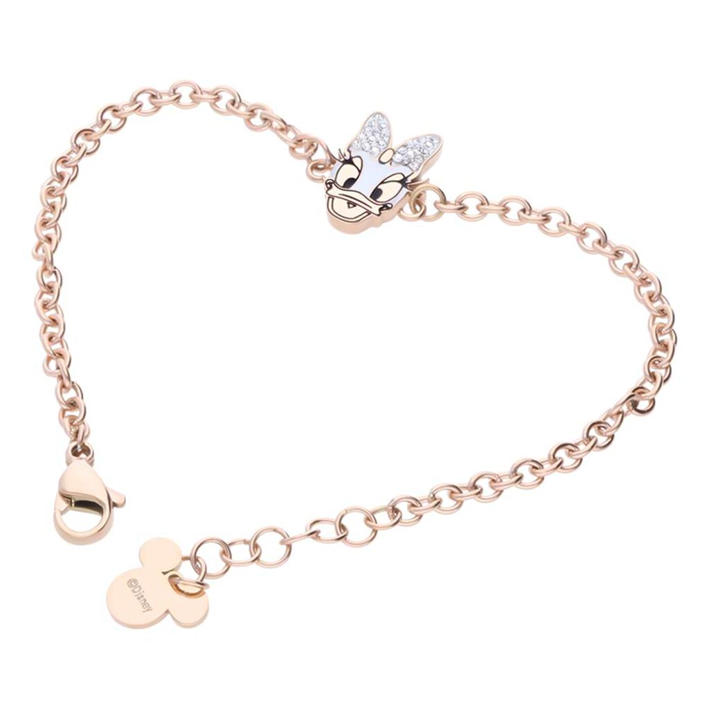 Bracciale Mickey Mouse & Friends Acciaio Rosa Cristallo - Bracciali Donna | Stroili