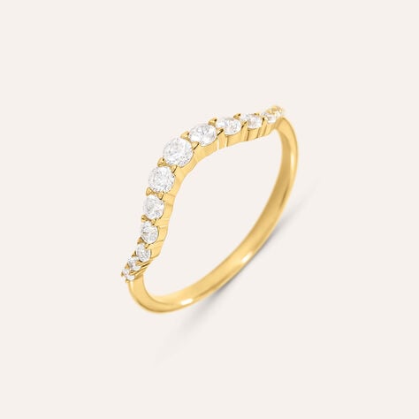 Anello Semi-eternity Silver Glow Argento Dorato Cubic Zirconia - Anelli con Pietre Donna | Stroili